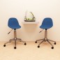 vidaXL Sillas de comedor giratorias 2 unidades tela azul vidaXL Sillas de comedor giratorias 2 unidades tela azul