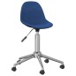 vidaXL Sillas de comedor giratorias 2 unidades tela azul vidaXL Sillas de comedor giratorias 2 unidades tela azul