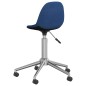 vidaXL Sillas de comedor giratorias 2 unidades tela azul vidaXL Sillas de comedor giratorias 2 unidades tela azul