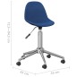 vidaXL Sillas de comedor giratorias 2 unidades tela azul vidaXL Sillas de comedor giratorias 2 unidades tela azul