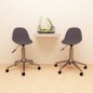vidaXL Sillas de comedor giratorias 2 unidades tela gris taupe vidaXL Sillas de comedor giratorias 2 unidades tela gris taupe