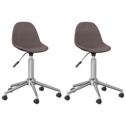 vidaXL Sillas de comedor giratorias 2 unidades tela gris taupe