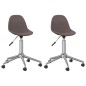 vidaXL Sillas de comedor giratorias 2 unidades tela gris taupe vidaXL Sillas de comedor giratorias 2 unidades tela gris taupe