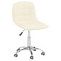 vidaXL Sillas de comedor giratorias 2 unidades tela color crema vidaXL Sillas de comedor giratorias 2 unidades tela color crema