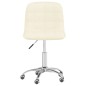 vidaXL Sillas de comedor giratorias 2 unidades tela color crema vidaXL Sillas de comedor giratorias 2 unidades tela color crema