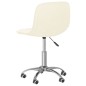 vidaXL Sillas de comedor giratorias 2 unidades tela color crema vidaXL Sillas de comedor giratorias 2 unidades tela color crema