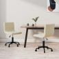 vidaXL Sillas de comedor giratorias 2 uds terciopelo crema vidaXL Sillas de comedor giratorias 2 uds terciopelo crema