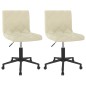 vidaXL Sillas de comedor giratorias 2 uds terciopelo crema vidaXL Sillas de comedor giratorias 2 uds terciopelo crema