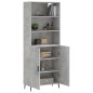 vidaXL Aparador alto madera contrachapada gris hormigón 69,5x34x180 cm vidaXL Aparador alto madera contrachapada gris hormigón 69,5x34x180 cm