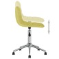 vidaXL Sillas de comedor giratorias 2 unidades tela verde