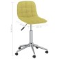 vidaXL Sillas de comedor giratorias 2 unidades tela verde