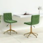 vidaXL Sillas de comedor giratorias 2 unidades terciopelo verde oscuro vidaXL Sillas de comedor giratorias 2 unidades terciopelo verde oscuro