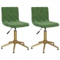 vidaXL Sillas de comedor giratorias 2 unidades terciopelo verde oscuro vidaXL Sillas de comedor giratorias 2 unidades terciopelo verde oscuro
