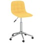 vidaXL Sillas de comedor giratorias 2 unidades tela amarillo