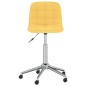 vidaXL Sillas de comedor giratorias 2 unidades tela amarillo