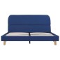 vidaXL Estructura de cama de tela azul 140x200 cm