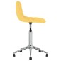 vidaXL Sillas de comedor giratorias 2 unidades tela amarillo