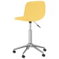 vidaXL Sillas de comedor giratorias 2 unidades tela amarillo