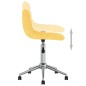 vidaXL Sillas de comedor giratorias 2 unidades tela amarillo