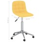 vidaXL Sillas de comedor giratorias 2 unidades tela amarillo