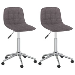 vidaXL Sillas de comedor giratorias 2 unidades tela gris taupé