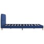vidaXL Estructura de cama de tela azul 140x200 cm