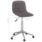 vidaXL Sillas de comedor giratorias 2 unidades tela gris taupé vidaXL Sillas de comedor giratorias 2 unidades tela gris taupé