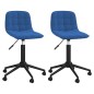 vidaXL Sillas de comedor giratorias 2 uds terciopelo azul vidaXL Sillas de comedor giratorias 2 uds terciopelo azul