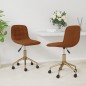 vidaXL Sillas de comedor giratorias 2 unidades terciopelo marrón vidaXL Sillas de comedor giratorias 2 unidades terciopelo marrón