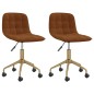 vidaXL Sillas de comedor giratorias 2 unidades terciopelo marrón vidaXL Sillas de comedor giratorias 2 unidades terciopelo marrón