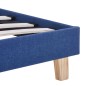 vidaXL Estructura de cama de tela azul 140x200 cm