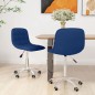 vidaXL Sillas de comedor giratorias 2 unidades tela azul vidaXL Sillas de comedor giratorias 2 unidades tela azul