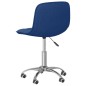 vidaXL Sillas de comedor giratorias 2 unidades tela azul vidaXL Sillas de comedor giratorias 2 unidades tela azul