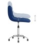 vidaXL Sillas de comedor giratorias 2 unidades tela azul vidaXL Sillas de comedor giratorias 2 unidades tela azul