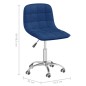 vidaXL Sillas de comedor giratorias 2 unidades tela azul vidaXL Sillas de comedor giratorias 2 unidades tela azul