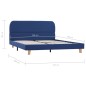 vidaXL Estructura de cama de tela azul 140x200 cm