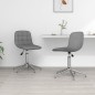 vidaXL Sillas de comedor giratorias 2 unidades tela gris claro vidaXL Sillas de comedor giratorias 2 unidades tela gris claro