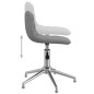 vidaXL Sillas de comedor giratorias 2 unidades tela gris claro vidaXL Sillas de comedor giratorias 2 unidades tela gris claro