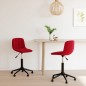 vidaXL Sillas de comedor giratorias 2 uds terciopelo rojo tinto
