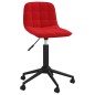 vidaXL Sillas de comedor giratorias 2 uds terciopelo rojo tinto