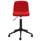 vidaXL Sillas de comedor giratorias 2 uds terciopelo rojo tinto