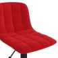 vidaXL Sillas de comedor giratorias 2 uds terciopelo rojo tinto