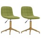 vidaXL Sillas de comedor giratorias 2 unidades terciopelo verde claro vidaXL Sillas de comedor giratorias 2 unidades terciopelo verde claro