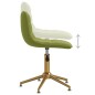 vidaXL Sillas de comedor giratorias 2 unidades terciopelo verde claro vidaXL Sillas de comedor giratorias 2 unidades terciopelo verde claro
