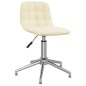 vidaXL Sillas de comedor giratorias 2 unidades tela color crema vidaXL Sillas de comedor giratorias 2 unidades tela color crema