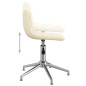 vidaXL Sillas de comedor giratorias 2 unidades tela color crema vidaXL Sillas de comedor giratorias 2 unidades tela color crema