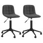 vidaXL Sillas de comedor giratorias 2 uds de terciopelo negro vidaXL Sillas de comedor giratorias 2 uds de terciopelo negro
