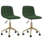vidaXL Sillas de comedor giratorias 2 unidades terciopelo verde oscuro vidaXL Sillas de comedor giratorias 2 unidades terciopelo verde oscuro