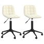 vidaXL Sillas de comedor giratorias 2 uds terciopelo crema vidaXL Sillas de comedor giratorias 2 uds terciopelo crema