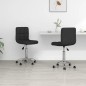 vidaXL Sillas de comedor giratorias 2 unidades tela negro vidaXL Sillas de comedor giratorias 2 unidades tela negro
